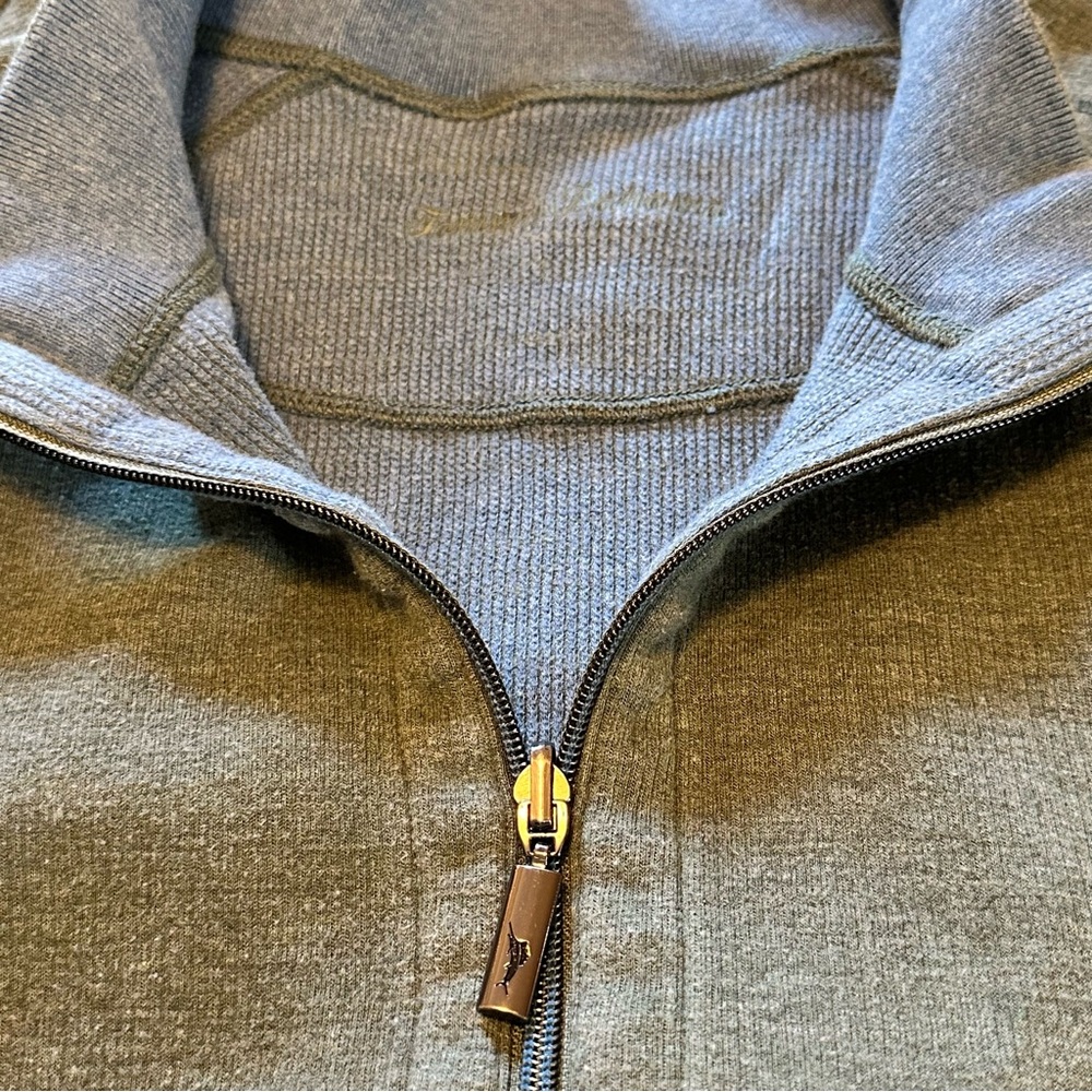 Tommy Bahama Flipshore Reversible Men’s XXL 1/4 Zip Pullover Sweater  Blue/Sage - Picture 11 of 16